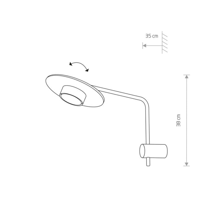 ⁦גוף תאורה צמוד קיר  - DISK I⁩ – תמונה ⁦3⁩