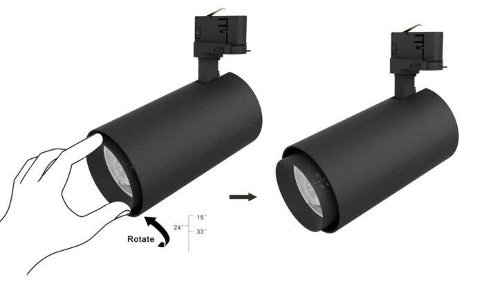 ⁦גוף תאורה לפס צבירה - Turbo Zoom⁩ – תמונה ⁦5⁩